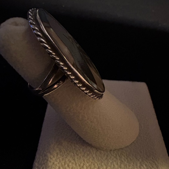 Vintage abalone  and sterling silver ring. Size 6 - Picture 3 of 8
